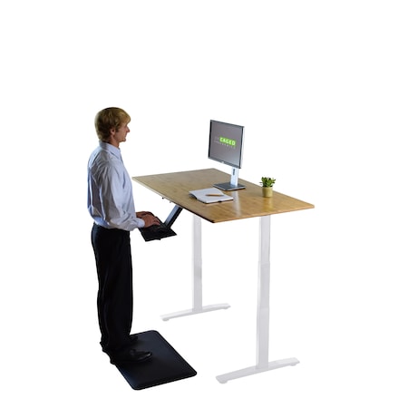 Uncaged Ergonomics RiseUpElectricStandingDesk48X30"BambooDesktopSitStandOffice, RUwb48 RUWB48